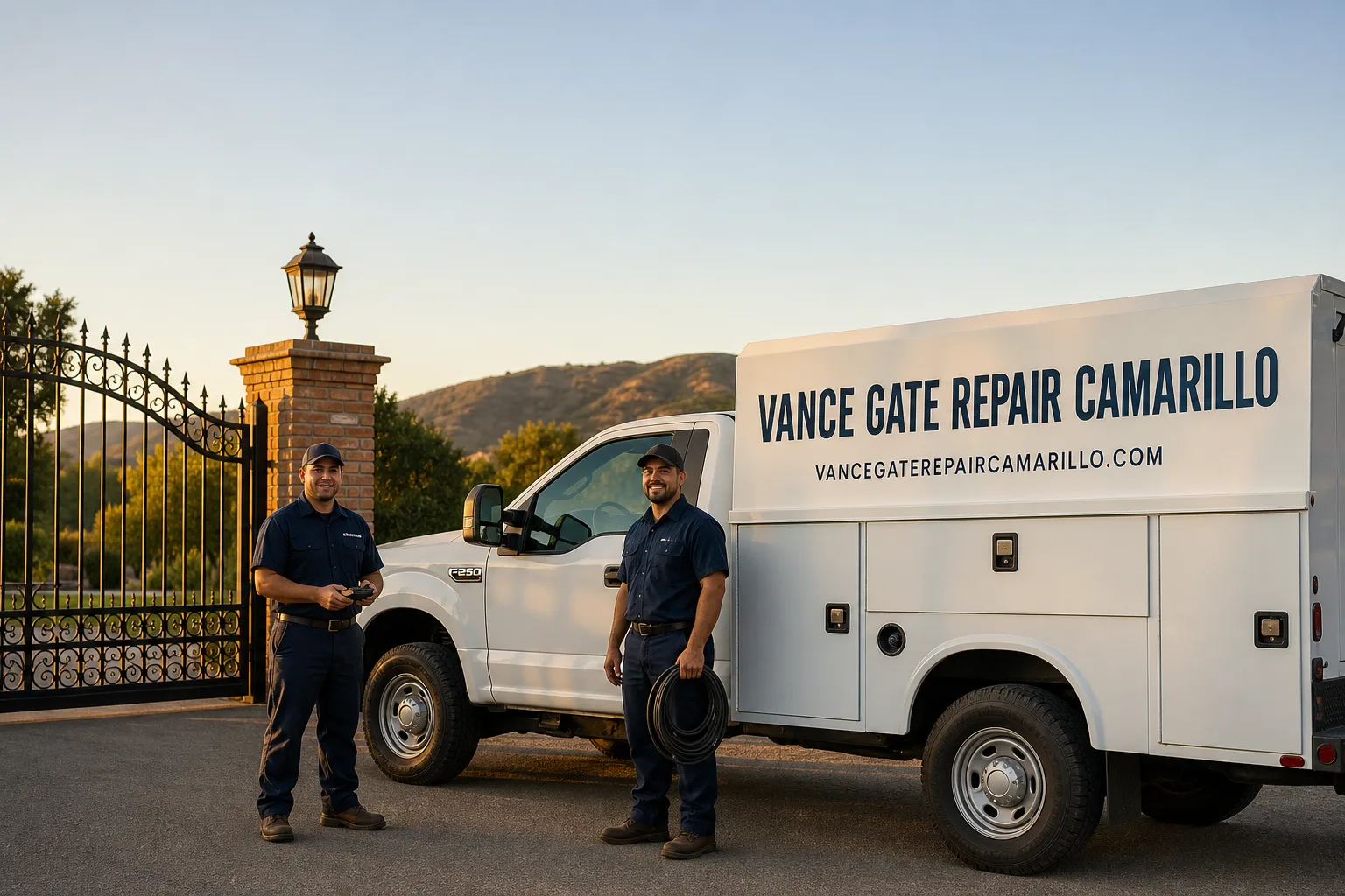 Vance Gate Repair Camarillo gate repair service vehicle and crew in Camarillo, CA